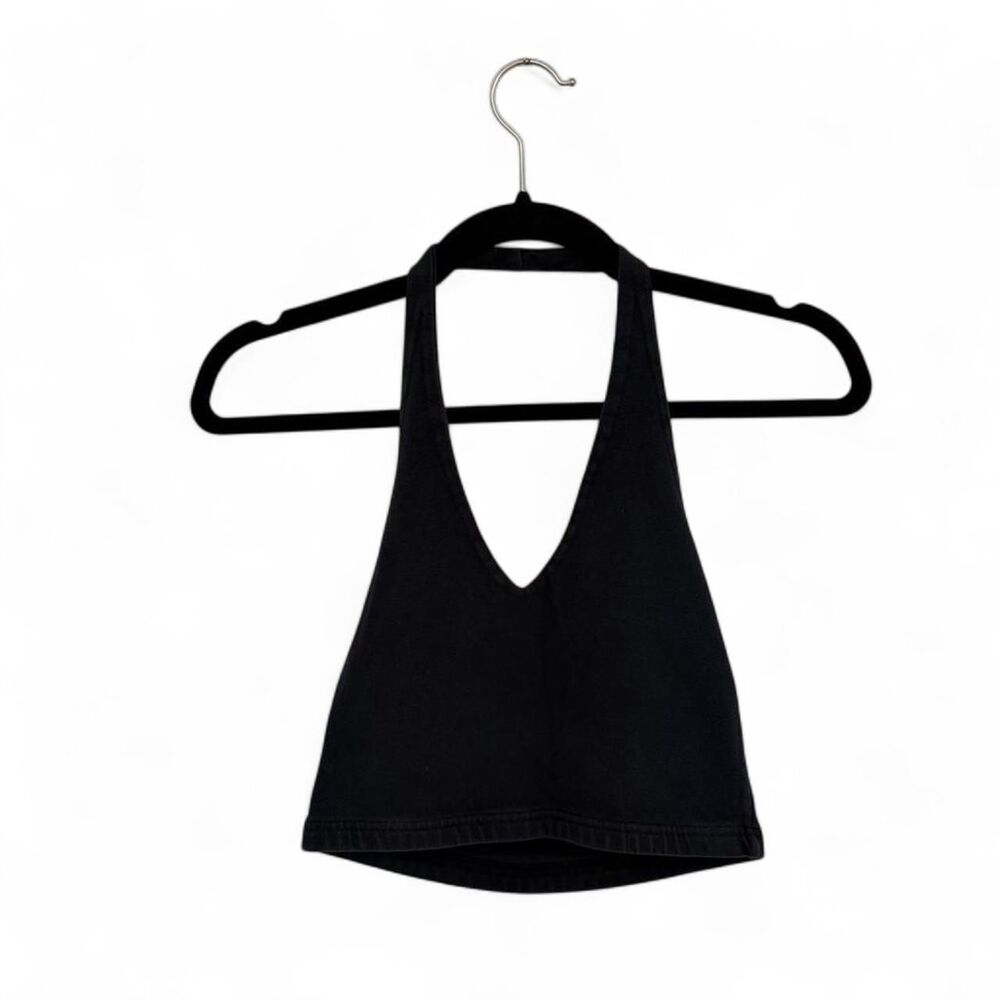 Brandy-melville Women's Black halter top